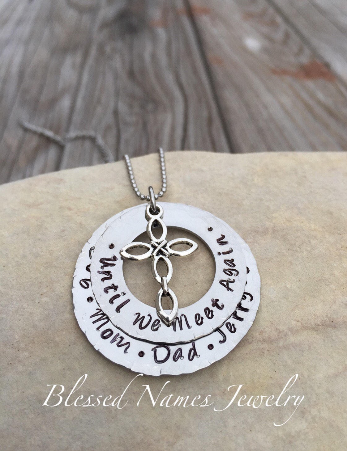 Bis Wir Uns Wieder Treffen, Erinnerungshalskette, Trauerschmuck, Verlust Des Ehemanns, Kindes, Fehlgeburt von BlessedNamesJewelry