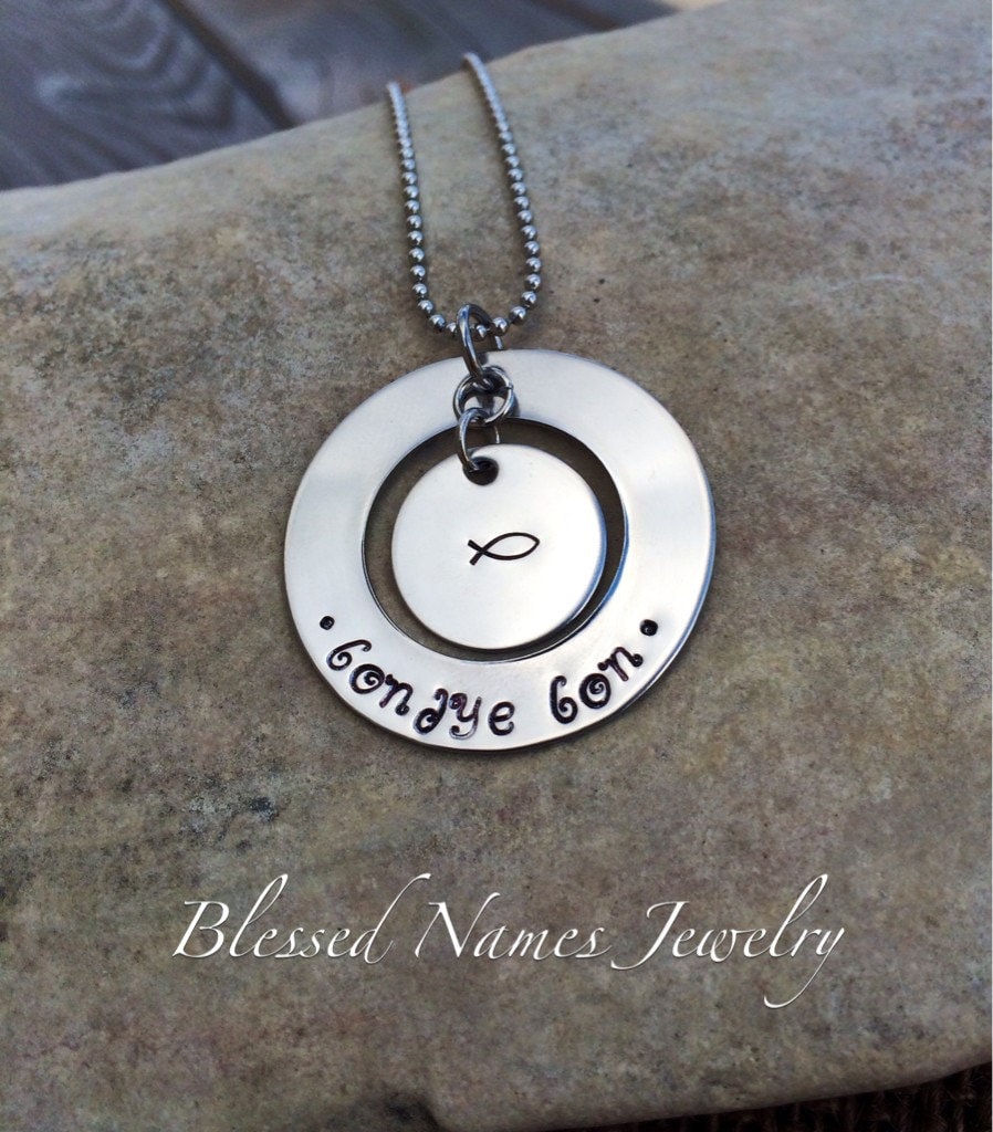 Haiti Halskette, Bondye Bon Schmuck, Haitian Creole, Gott Ist Der Gute Adoption, Mission Schmuck von BlessedNamesJewelry