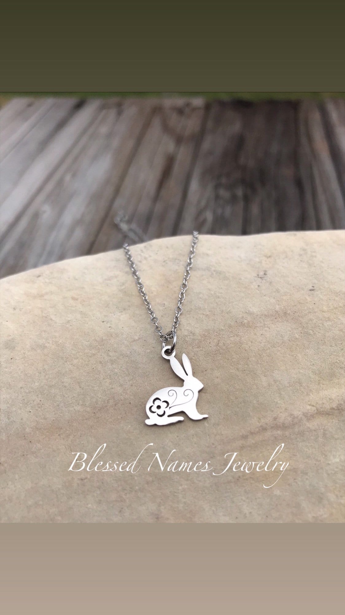 Halskette Hase, Haustier Kaninchen, Verlust, Edelstahl, Ostern Halskette, in Erinnerung, Hase Kaninchen Schmuck von BlessedNamesJewelry