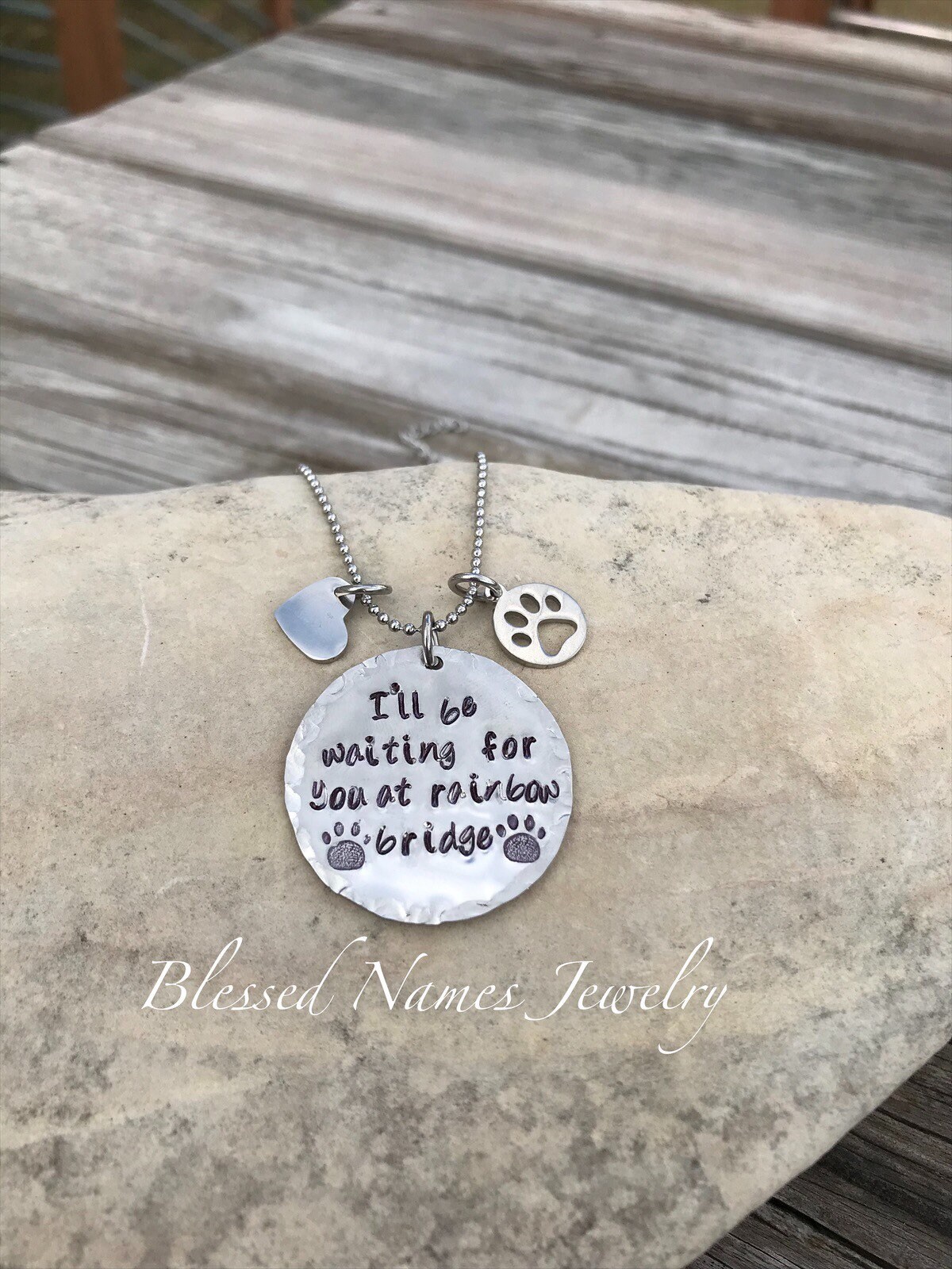 Haustier-Erinnerungshalskette Oder Schlüsselanhänger, Edelstahl, Ich Warte Auf Dich An Der Regenbogenbrücke, Verlust Des Hundes Katze von BlessedNamesJewelry