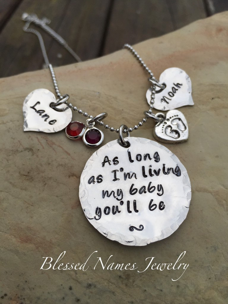 Ich Liebe Dich Für Immer, Ich Immer. Solange Lebe, My Baby You'll Be, Halskette Aus Edelstahl Mit 1-4 Namen von BlessedNamesJewelry
