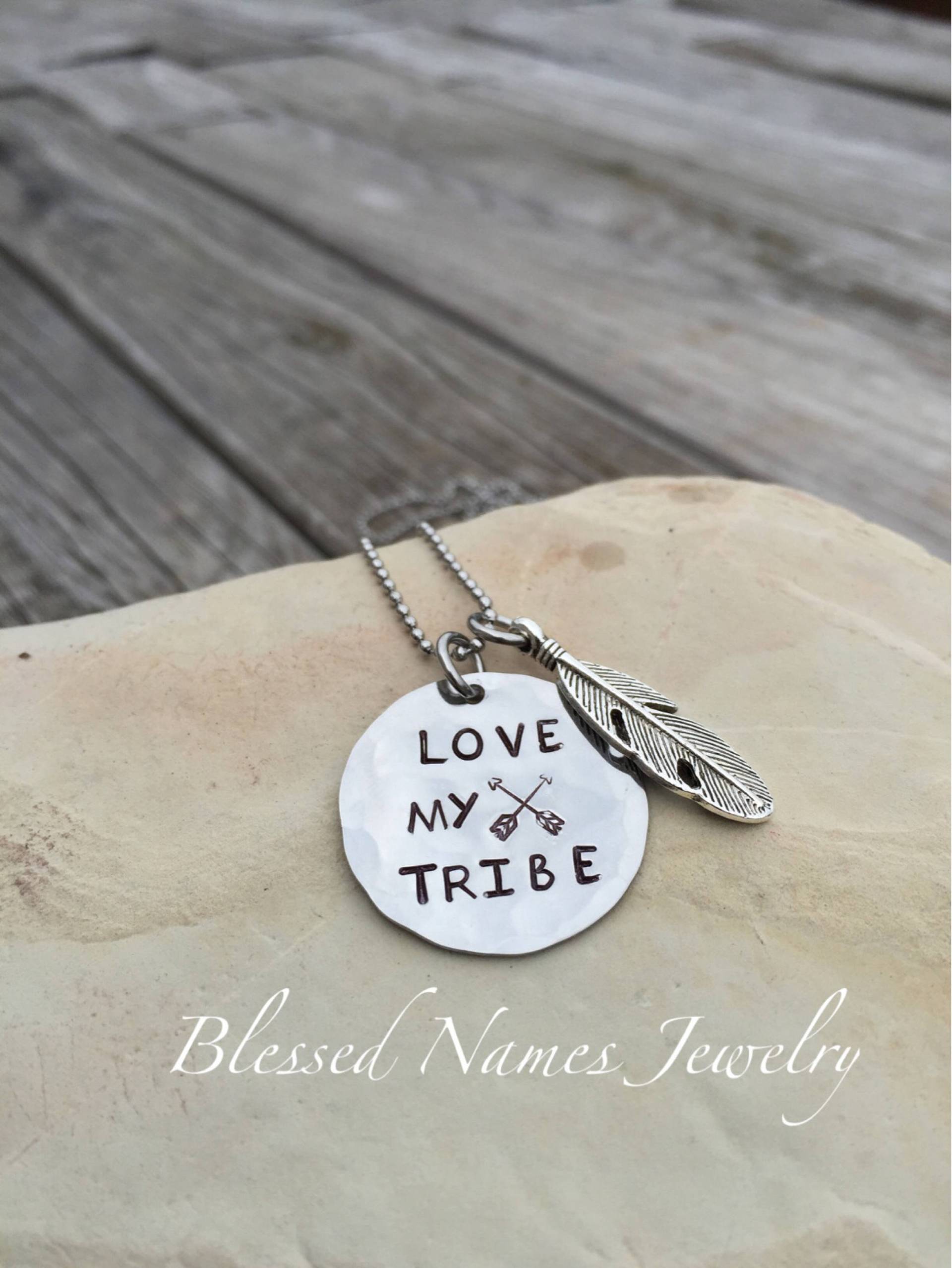 Love My Tribe Halskette Aus Edelstahl Oder Gemischtem Metall, Tolles Geschenk Für Familie, Freunde Lehrer von BlessedNamesJewelry