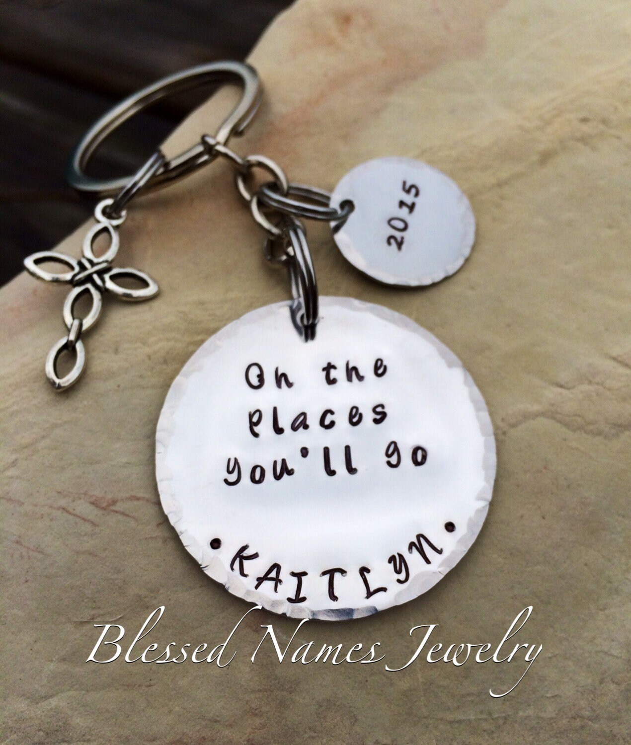 Oh The Places You'll Go Halskette Oder Schlüsselanhänger, Abschluss Geschenk, Ruhestand Geschenk, Custom, Dr.suess, Edelstahl von BlessedNamesJewelry