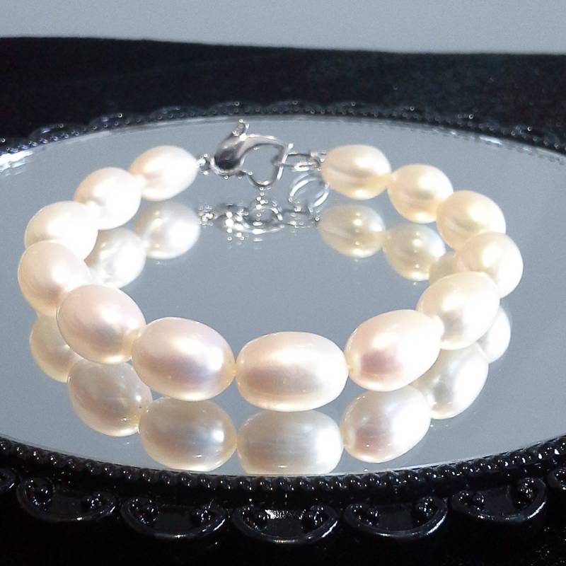 Schmuck-Perlen-Armband - Aa 6-7 Zoll Weiße Farbe Süßwasser Perle Armband Perlen Brautschmuck Gesegnet von BlestJewellery