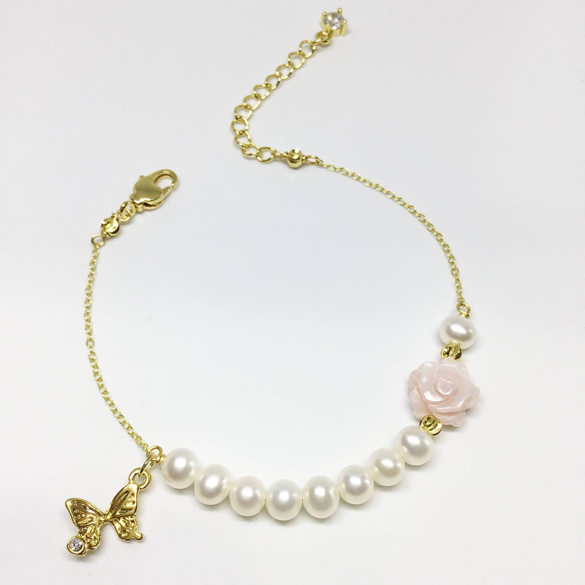 Seligen Schmuck-Perlen-Armband - Aaa 5-6mm Weiß Süßwasser Perle Armband Perlen Brautschmuck von BlestJewellery