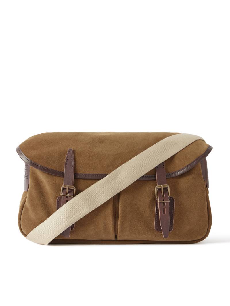 Bleu de Chauffe - Fisherman's Musette Leather-Trimmed Suede Messenger Bag - Men - Brown von Bleu de Chauffe