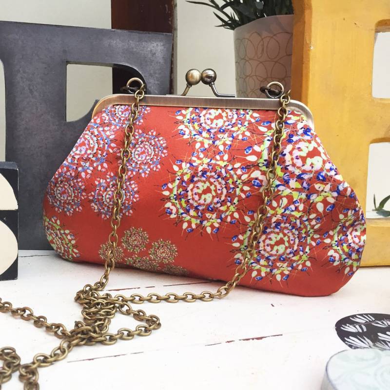 Abend Tasche in Blumenmuster/Original-Geschenk Für Ihre/Original Brautjungfer Geschenk/Kiss Schloss Verschluss Geldbörse/Was Meine Freundin Zu von BleuetTextiles