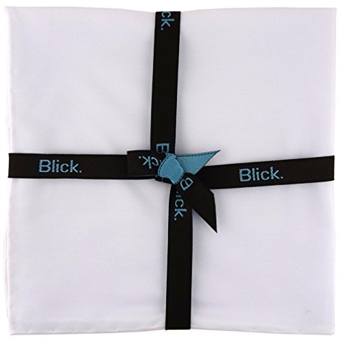 Blick Baumwoll-Einstecktuch weiss einfarbig - Einstecktuch 30 x 30 cm handrolliert - 100% Baumwolle - Hand rolliert von Blick