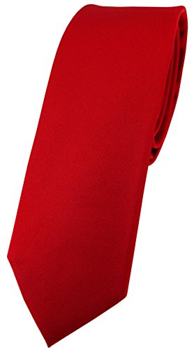 Blick. elementum - schmale Satin Seidenkrawatte in rot blutrot uni einfarbig - Krawatte 100% pure Seide Blick. elementum - schmale Satin Seidenkrawatte in rot blutrot uni einfarbig - Krawatte 100% pure Seide von Blick