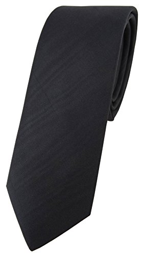 Blick. elementum - schmale Seidenkrawatte in schwarz uni gemustert - Krawatte 100% pure Seide - echter Moiré Effekt Blick. elementum - schmale Seidenkrawatte in schwarz uni gemustert - Krawatte 100% pure Seide - echter Moiré Effekt von Blick