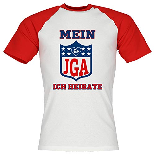 Junggesellenabschied T-Shirt | JGA Herren T-Shirt | American Football |Sprücheshirt | Junggesellenabschied | Bräutigam | Team Bräutigam | Größe S-XXXL | Hochzeit (ICH HEIRATE, L) von Blickfang