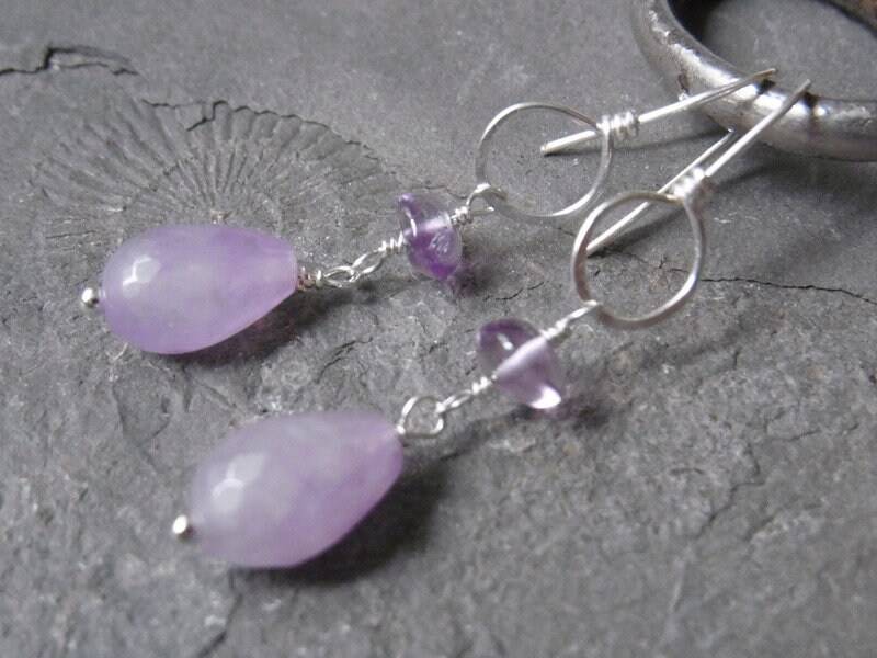 Amethyst-Ohrringe Fliederfarben von Blickfang2