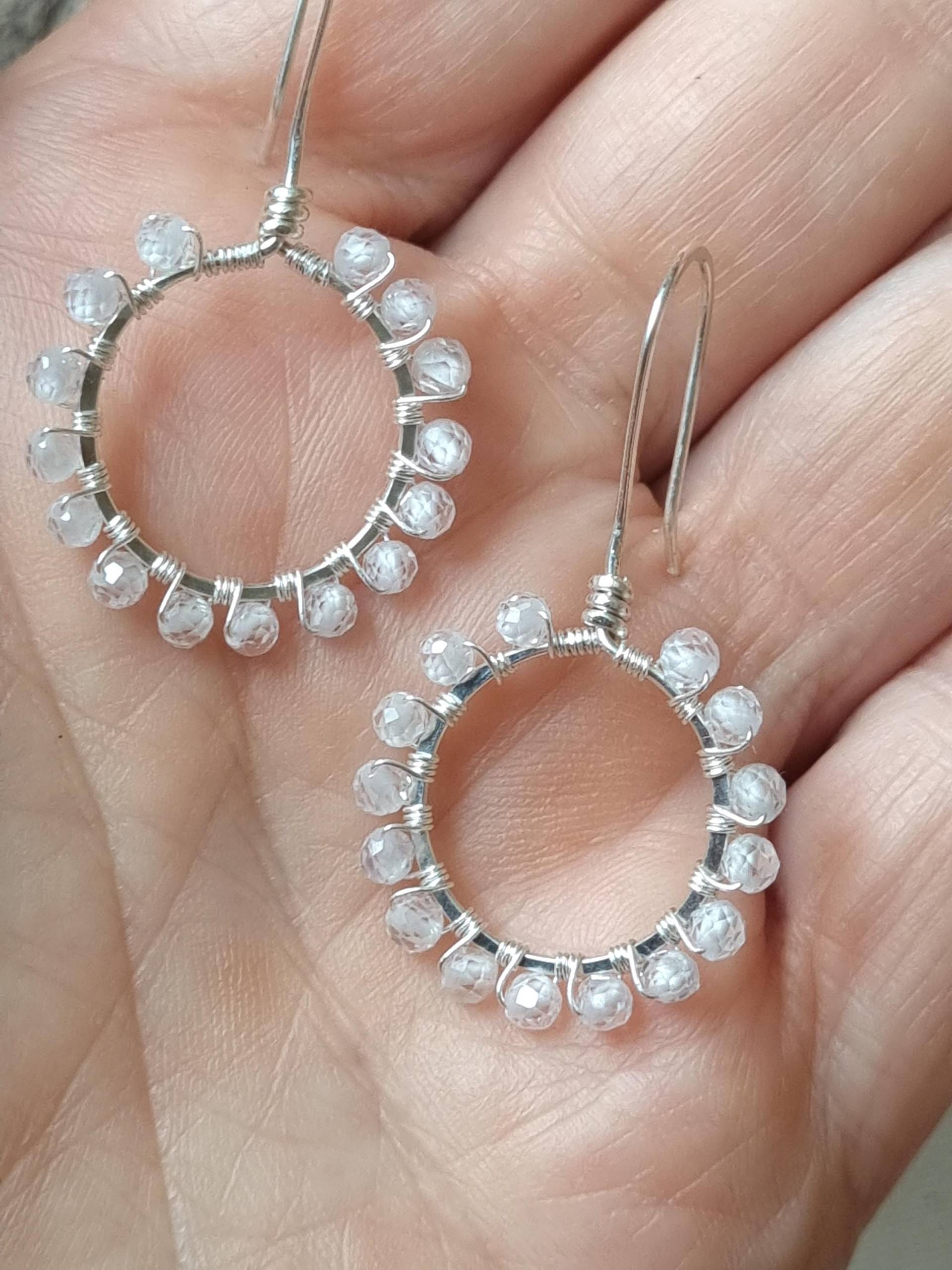 Edelsteinohrringe, Natürlicher Zirkon, Silber 925, Ringe, Creolen, Geschenke Für Sie, Einzigartiges Edelsteinohrringe, Natürlicher Zirkon, Silber 925, Ringe, Creolen, Geschenke Für Sie, Einzigartiges von Blickfang2