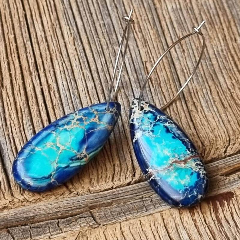 Jaspis-Ohrringe , Edelstein-Ohrringe, Geschenke Für Frauen, Geschenkidee von Blickfang2