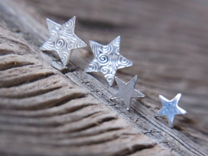 Ohrstecker Stern Sterlingsilber Sterne Ohrschmuck Ohrringe Stecker Geschenke Für Sie Weihnachtsgeschenk von Blickfang2