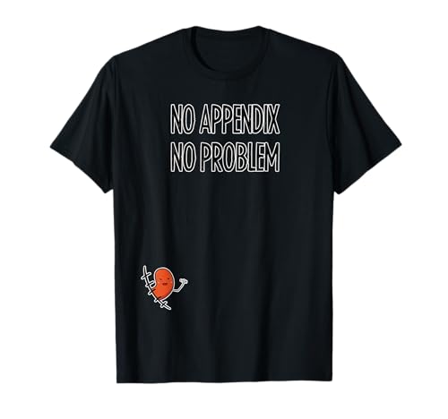 Blinddarm Operation Appendektomie Shirts - Kinder - Geschenk - Unisex - Schwarz - Small - Cartoon - V-Ausschnitt - Klassisch - Alle Jahreszeiten - 100% Polyester von Blinddarm Operation Appendektomie Shirts