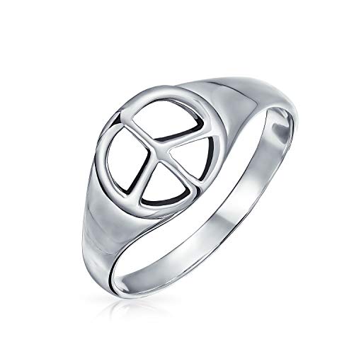 Retro Hippie Einfacher .925 Sterling Silber Offenes Symbol Weltfriedenszeichen Ringband Für Teenager Frauen Retro Hippie Einfacher .925 Sterling Silber Offenes Symbol Weltfriedenszeichen Ringband Für Teenager Frauen von Bling Jewelry