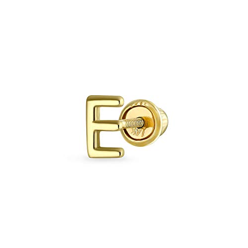 Abc Minimalistisch Real Yellow 14K Gold Capital Bsperren Alphabet Letter E Cartilage Ear Lobe Piercing 1 Piece Stud Earring Screw Back For Teen Freundin Men Abc Minimalistisch Real Yellow 14K Gold Capital Bsperren Alphabet Letter E Cartilage Ear Lobe Piercing 1 Piece Stud Earring Screw Back For Teen Freundin Men von Bling Jewelry