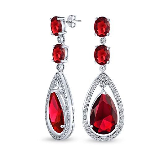 Art Deco Stil Hochzeit Simulierten Roten Rubin Aaa Cubic Zirconia Halo Große Teardrop CZ Erklärung Baumeln Kronleuchter Ohrringe Für Frauen Brautparty Versilbert Art Deco Stil Hochzeit Simulierten Roten Rubin Aaa Cubic Zirconia Halo Große Teardrop CZ Erklärung Baumeln Kronleuchter Ohrringe Für Frauen Brautparty Versilbert von Bling Jewelry