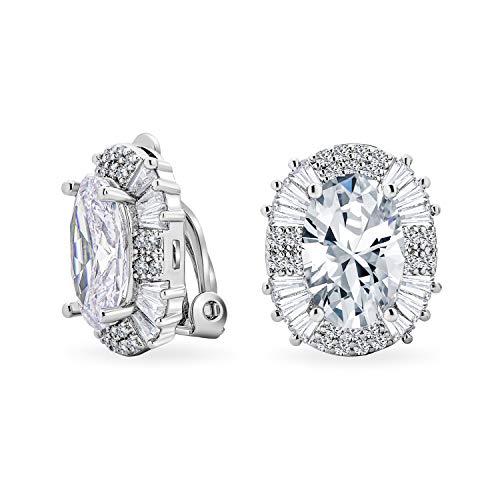 Art-Déco-Stil Mode Formelle Feiertagsparty Braut Große Ovale Klare Kubische Zirkonia Baguette Halo AAA CZ Ohrstecker Clip-On-Ohrringe Für Frauen Hochzeit Nicht Gepierctes Ohr Versilbert Art-Déco-Stil Mode Formelle Feiertagsparty Braut Große Ovale Klare Kubische Zirkonia Baguette Halo AAA CZ Ohrstecker Clip-On-Ohrringe Für Frauen Hochzeit Nicht Gepierctes Ohr Versilbert von Bling Jewelry