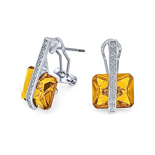 Art Déco Stil Quadratische Edelstein Zirkonia AAA Rechteckige Simulierte Gelbe Citrin Smaragdschliff CZ Tropfen Ohrringe Für Frauen Versilbert Omega Verschluss November Geburtsstein Art Déco Stil Quadratische Edelstein Zirkonia AAA Rechteckige Simulierte Gelbe Citrin Smaragdschliff CZ Tropfen Ohrringe Für Frauen Versilbert Omega Verschluss November Geburtsstein von Bling Jewelry