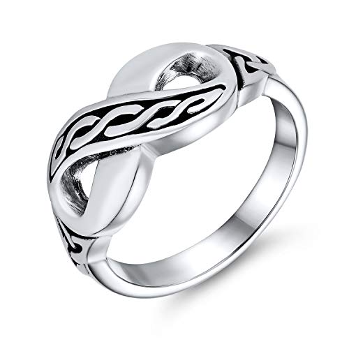 Personalisierte Beste Freunde Bff Sorority Sister Irish Himmlisch Liebe Knot Infinity Ring Für Frauen Freundin Teen Oxidized .925 Sterling Silber Brauchizable von Bling Jewelry