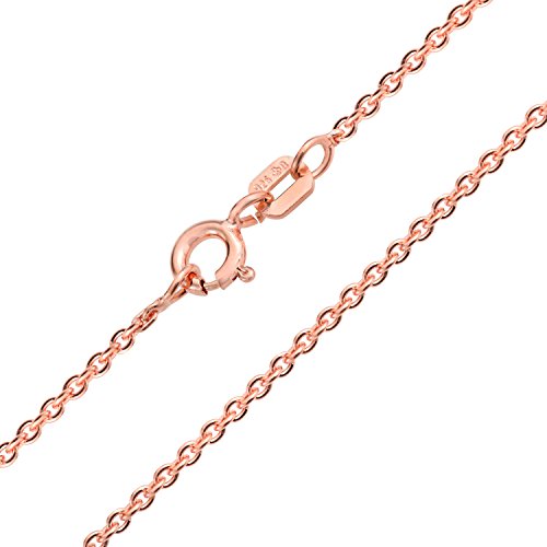 Einfache Dünne 2MM Roségold Plattierte .925 Sterling Silber Rolo Kabelkette Für Frauen 18 Zoll von Bling Jewelry