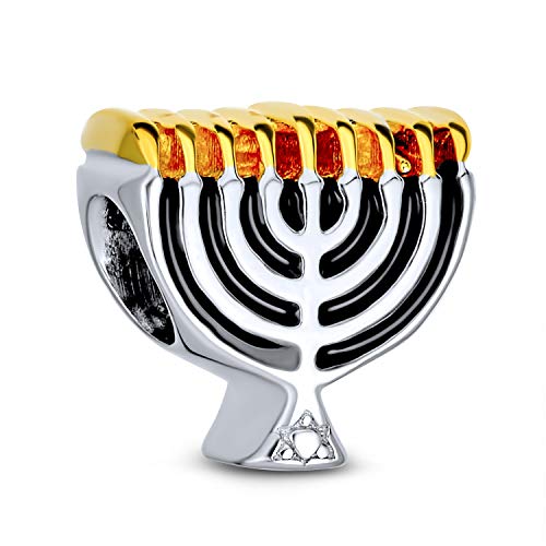 Chanukka Menorah Chanukka Lichterfest Charm Bead Für Frauen Zweifarbig 14K Vergoldet .925 Sterlingsilber Passend Für Europäische Armbänder Chanukka Menorah Chanukka Lichterfest Charm Bead Für Frauen Zweifarbig 14K Vergoldet .925 Sterlingsilber Passend Für Europäische Armbänder von Bling Jewelry