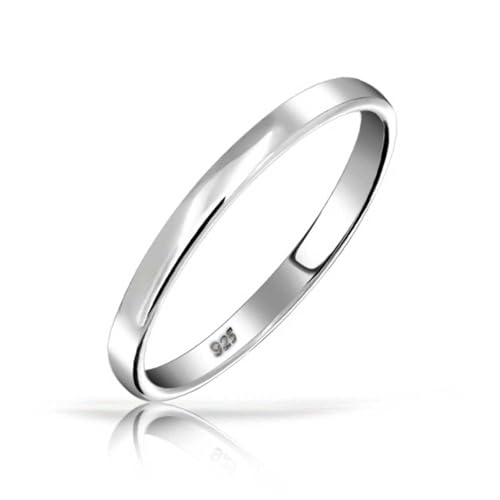 Minimalistische Einfache .925 Sterling Silber Paare Ehering Ring Oder Daumen Ring Für Frauen Für Männer 3Mm von Bling Jewelry