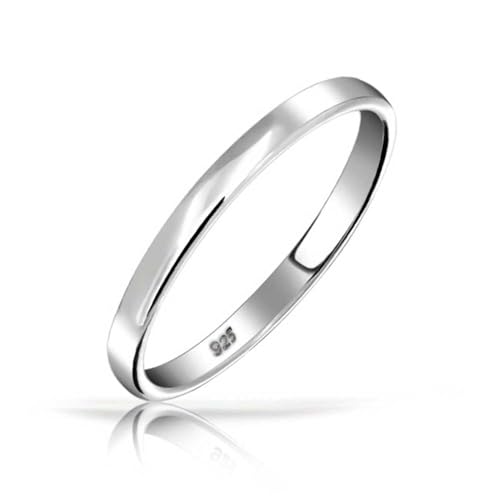 Unisex Einfacher Minimalistischer Dünner Stapelbarer .925 Sterling Silber Ehering Für Frauen Männer 3MM von Bling Jewelry