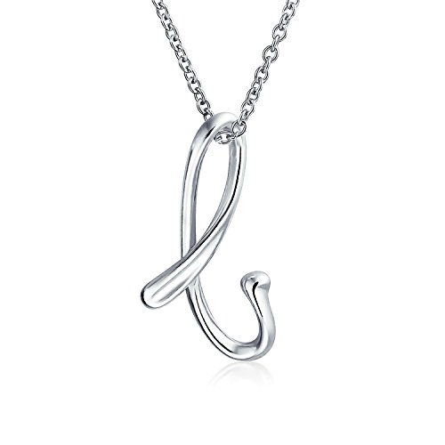 Bling Jewelry Buchstabe B Cursive Alphabet Skript Initiale Anhänger Halskette Für Frauen .925 Sterling Silber 18 Zoll Bling Jewelry Buchstabe B Cursive Alphabet Skript Initiale Anhänger Halskette Für Frauen .925 Sterling Silber 18 Zoll von Bling Jewelry