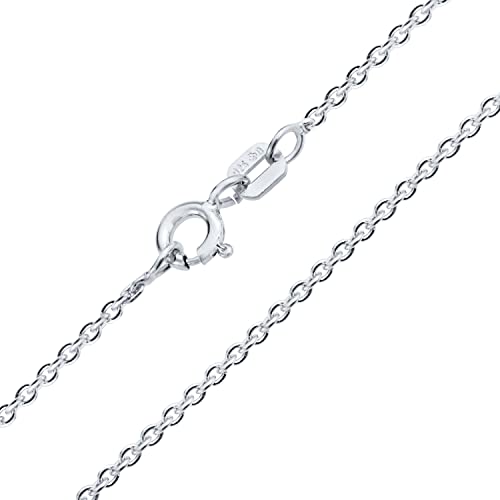 Bling Jewelry Dünne Basic Rolo Kabel Verbindungskette Halskette 2MM Für Frauen .925 Sterling Silber 16 Zoll von Bling Jewelry