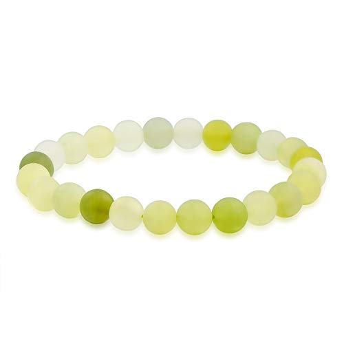 Bling Jewelry Edelstein Halbedelmatte Neue Jade Serpentin Runde Perlenkugel 8MM Stapel Stretch Armband Für Frauen Männer Teenager Unisex Bling Jewelry Edelstein Halbedelmatte Neue Jade Serpentin Runde Perlenkugel 8MM Stapel Stretch Armband Für Frauen Männer Teenager Unisex von Bling Jewelry