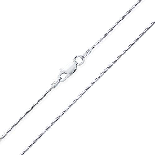 Bling Jewelry Flexibler Starker 1,5MM .925 Sterling Silber Magische 8 Seitige Schlangenkette Halskette Für Frauen Und Männer 18 Zoll von Bling Jewelry