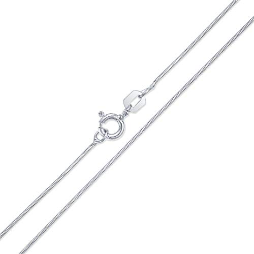 Bling Jewelry Flexible Stark 1MM .925 Sterling Silber Magische 8 Seitige Schlangenkette Halskette Für Frauen Und Männer 14 Zoll von Bling Jewelry