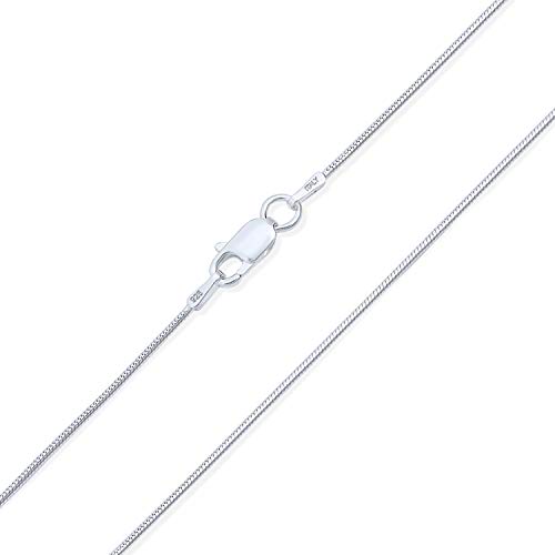 Bling Jewelry Flexible Strong 2MM .925 Sterling Silber Magische 8 Seitige Schlangenkette Halskette Für Frauen Und Männer 20 Zoll von Bling Jewelry