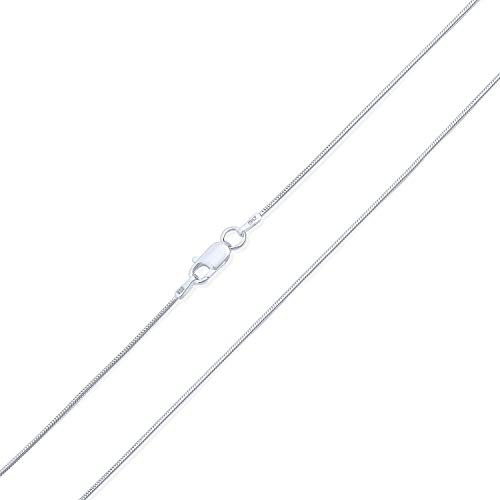 Bling Jewelry Flexibler Starker 1,25MM .925 Sterling Silber Magische 8 Seitige Schlangenkette Halskette Für Frauen Und Männer 16 Zoll von Bling Jewelry