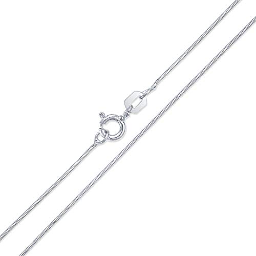 Bling Jewelry Flexibler Starker 1MM .925 Sterling Silber Magische 8 Seitige Schlangenkette Halskette Für Frauen Und Männer 24 Zoll von Bling Jewelry