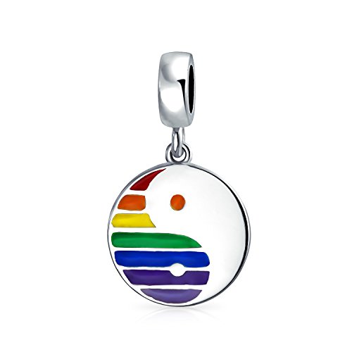 Bling Jewelry Unisex .925 Sterling Silber Inspiration Lgbtq Rights Symbol Regenbogen Yin Yang Kreis Disc Anhänger Perlen Charme Personalisiert Graviert Bling Jewelry Unisex .925 Sterling Silber Inspiration Lgbtq Rights Symbol Regenbogen Yin Yang Kreis Disc Anhänger Perlen Charme Personalisiert Graviert von Bling Jewelry