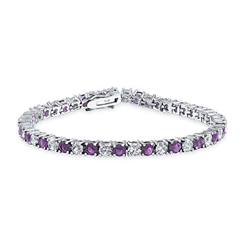 Bling Jewelry Lila Weiß Abwechselnd Simulierten Amethyst Runde Kubischer Zirkon 12,00 Ct 4 Prong Korb Set Solitär Aaa Cz Tennis Armband Für Frauen Abschlussball Braut Versilbert 7,5 Zoll Bling Jewelry Lila Weiß Abwechselnd Simulierten Amethyst Runde Kubischer Zirkon 12,00 Ct 4 Prong Korb Set Solitär Aaa Cz Tennis Armband Für Frauen Abschlussball Braut Versilbert 7,5 Zoll von Bling Jewelry