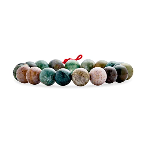 Bling Jewelry Mala Braun Earth Stone Multi Color Round Jasper Bead Strand Stretch Armband Für Frauen Für Männer 10Mm von Bling Jewelry