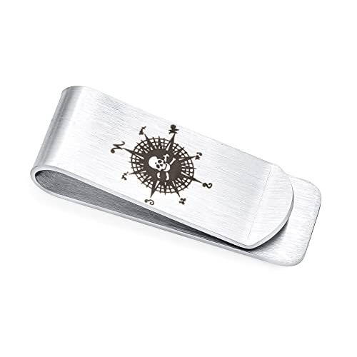 Bling Jewelry Personalisierter Breiter Herren Bikerschmuck Gothic Caribbean Pirate Crossbones Explorer Viking Compass Skull Men Money Clip Card Holder for Men Teens Father Edelstahl Brauchizable Bling Jewelry Personalisierter Breiter Herren Bikerschmuck Gothic Caribbean Pirate Crossbones Explorer Viking Compass Skull Men Money Clip Card Holder for Men Teens Father Edelstahl Brauchizable von Bling Jewelry