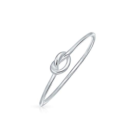 Minimalistischer Einfacher Mittlerer Schlagring Dünner 1Mm Band Stapelbarer Liebesknoten Ring Für Teenager Für Freundin .925 Sterling Silber von Bling Jewelry