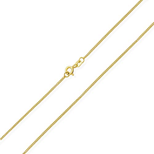 Bling Jewelry Unisex Dünne 2MM Starke Einfache Miami Cuban Curb Chain Halskette Für Frauen Männer Gelb 14K Gold Plated.925 Sterling Silber 20 Zoll von Bling Jewelry