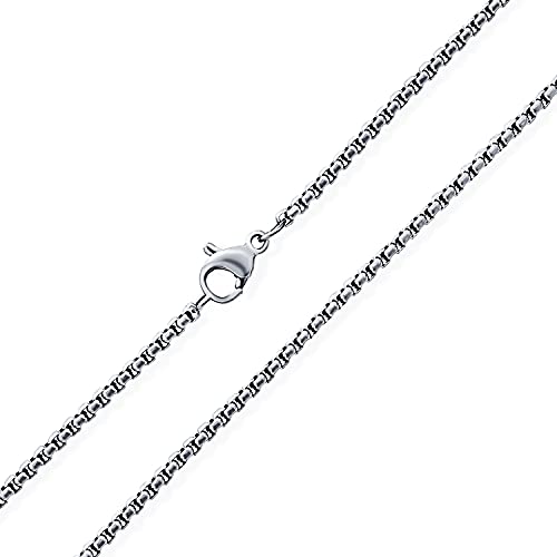 Bling Jewelry Unisex Starke Einfache Grundlegende Venezianische Box Link Kette Halskette Silber Ton Edelstahl Männer Frauen Teenager 18 Zoll 2MM Bling Jewelry Unisex Starke Einfache Grundlegende Venezianische Box Link Kette Halskette Silber Ton Edelstahl Männer Frauen Teenager 18 Zoll 2MM von Bling Jewelry