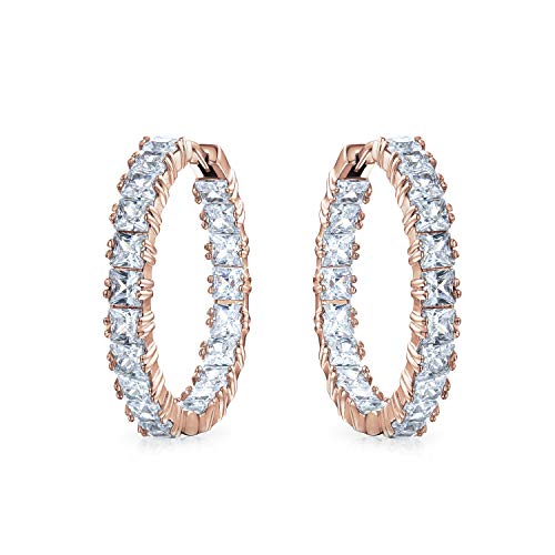 Braut Square Zirkonia Brillant Prinzessin Schnitt AAA CZ Inside Out Statement Creolen Für Frauen Abschlussball Rosé Vergoldet 1,25 Durchmesser Braut Square Zirkonia Brillant Prinzessin Schnitt AAA CZ Inside Out Statement Creolen Für Frauen Abschlussball Rosé Vergoldet 1,25 Durchmesser von Bling Jewelry