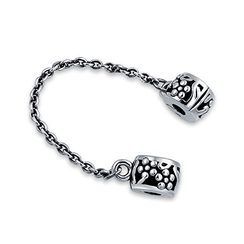 Doppelte Sicherheitskette Abstandshalter Stopper Daisy Blume Charme Bead Für Frauen .925 Sterlingsilber Passt Europäisches Armband von Bling Jewelry