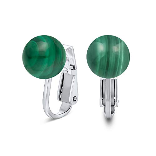 Edelstein Grüner Malachit Runde Kugel Ohrstecker Clip On Ohrringe Für Frauen Nicht Piercing .925 Sterling Silber Edelstein Grüner Malachit Runde Kugel Ohrstecker Clip On Ohrringe Für Frauen Nicht Piercing .925 Sterling Silber von Bling Jewelry