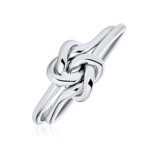 Einfache Double Band Best Friends Unity Forever Irish Himmlisch Liebe Knot Freundschaft Infinity Ring Band Für Frauen Teen .925 Sterling Silber von Bling Jewelry