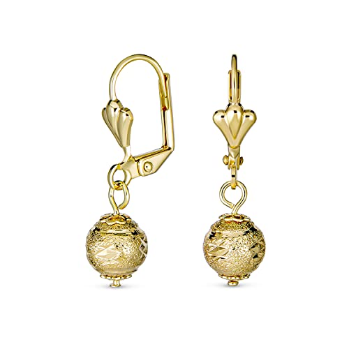 Elegante Atemberaubende Vintage Stil Diamantschliff Kugeln Leichte Hänge Ohrringe Mit Klappverschluss Runde 6MM Kugel Tropfen Ohrringe Für Frauen Gelbvergoldetes Messing Elegante Atemberaubende Vintage Stil Diamantschliff Kugeln Leichte Hänge Ohrringe Mit Klappverschluss Runde 6MM Kugel Tropfen Ohrringe Für Frauen Gelbvergoldetes Messing von Bling Jewelry